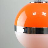 Space Age Italian Orange Pendant Lamps, Set of 2