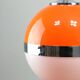 Space Age Italian Orange Pendant Lamps, Set of 2