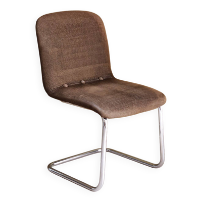 Chaise vintage en tube chromé – années 60/70
