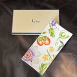 Gien Earthenware Empty Pocket Cup with Passion Flower Decor in New Box