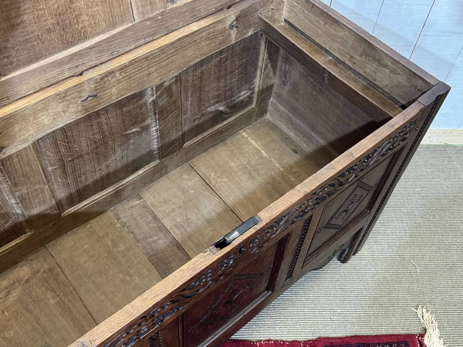 19th-century English oak chest
