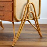 Rattan and formica desk vintage