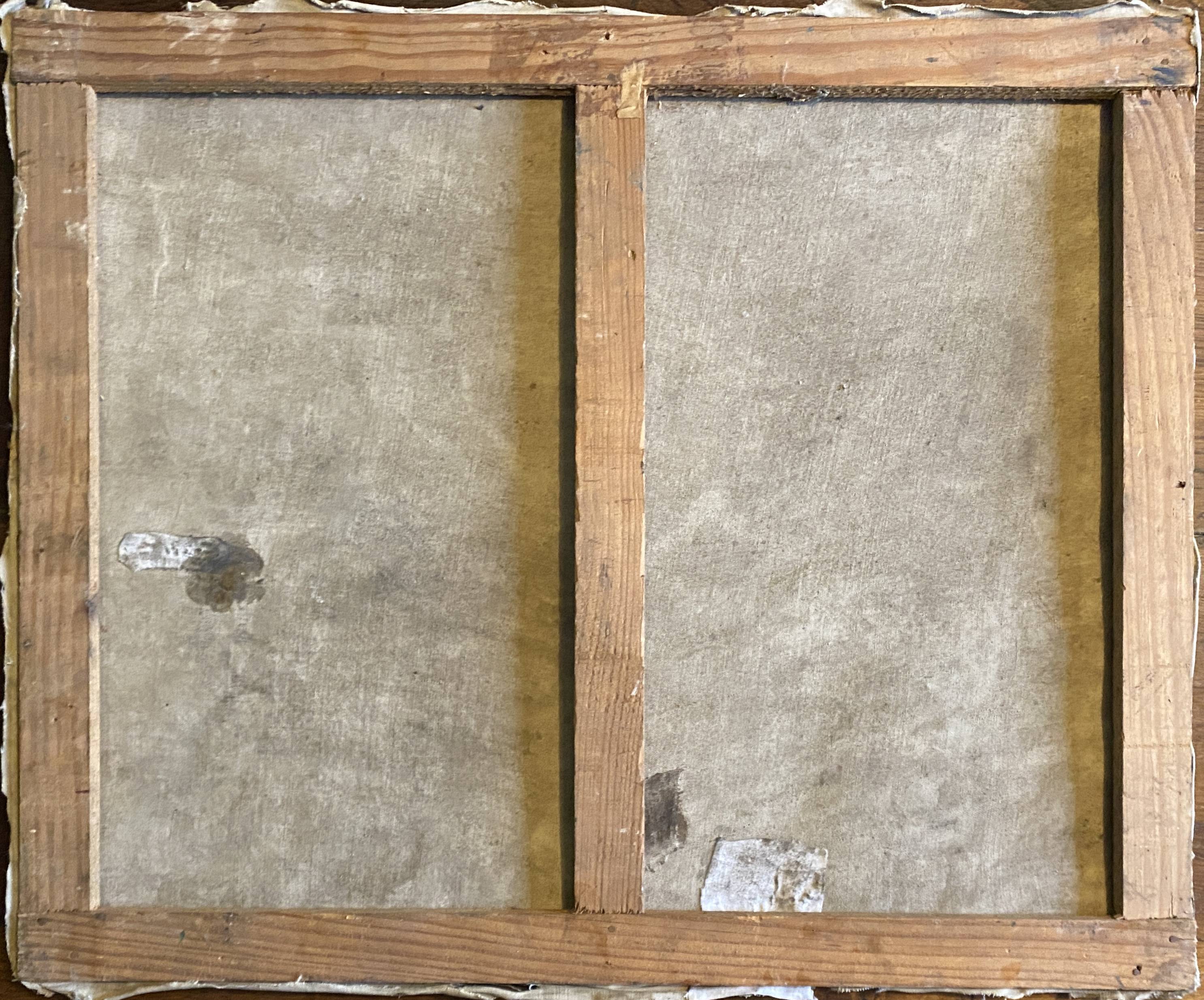 HST painting "Snowy roofs" by Marcel GAULT (1899-1989) painter from Franche-Comté