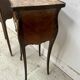 Paire de petites commodes marquetées de style Louis XV Dessus marbre XX siè