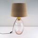 Mid-Century Modern Blown Glass and Brass Table Lamp Lumica Spain, 1970