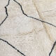 Moroccan Berber carpet Beni Ouarain ecru with graphic patterns 260x168cm