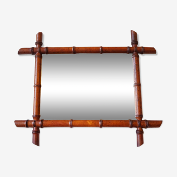 Antique bamboo mirror