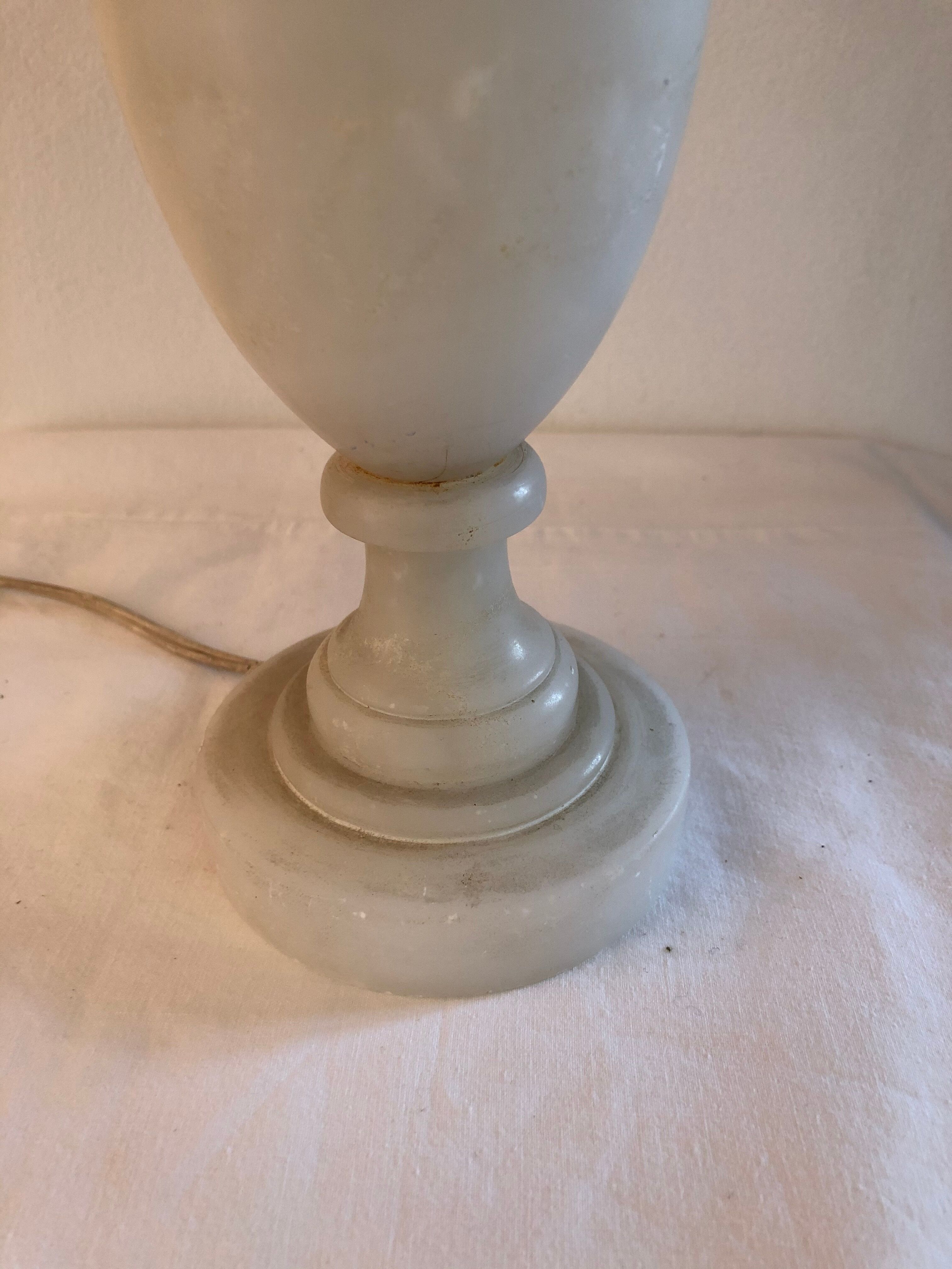 White marble lamp foot