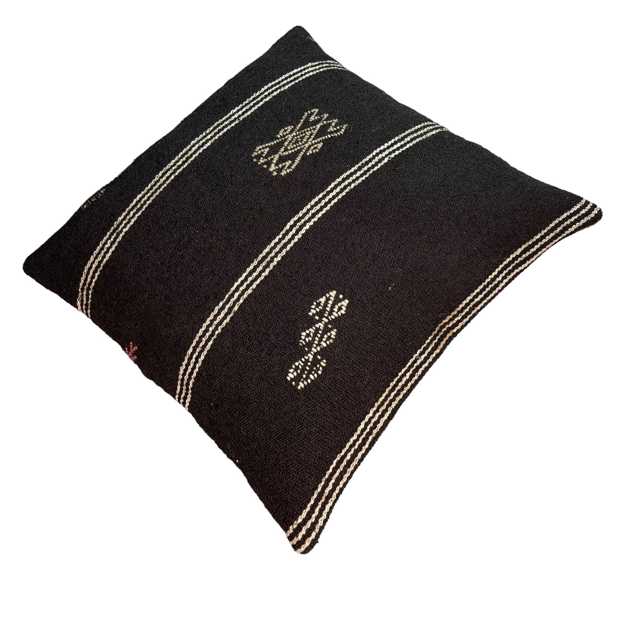 Vintage turkish kilim cushion cover , 55 x 55 cm