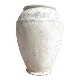 Planter, small whitewashed concrete pot, 1950s