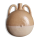 French soliflore vase in enamelled sandstone / signature / French ceramics / artisanal work