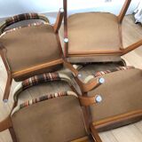 Series of 4 vintage Scandinavian style chairs