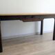 Antique farmhouse table in patinated solid wood - 178 cm