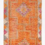 3x10 Pumpink Orange Vintage Runner Rug, 85x318Cm SK 22939