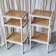 Pair of caned dessert tables