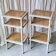 Pair of caned dessert tables