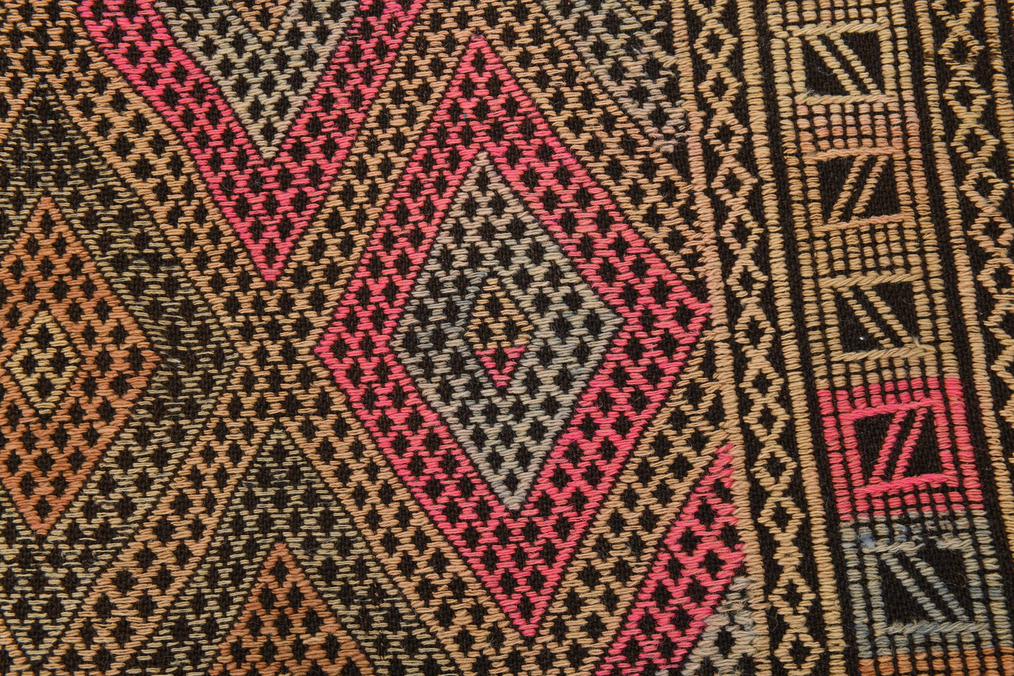 6x8 Mustard & Yellow Vintage Kilim Rug, 184x245Cm