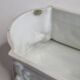 Set of two table planters in white porcelain "Capodimonte"