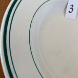 Assiettes creuses liserés vert sapin Moulin des loups