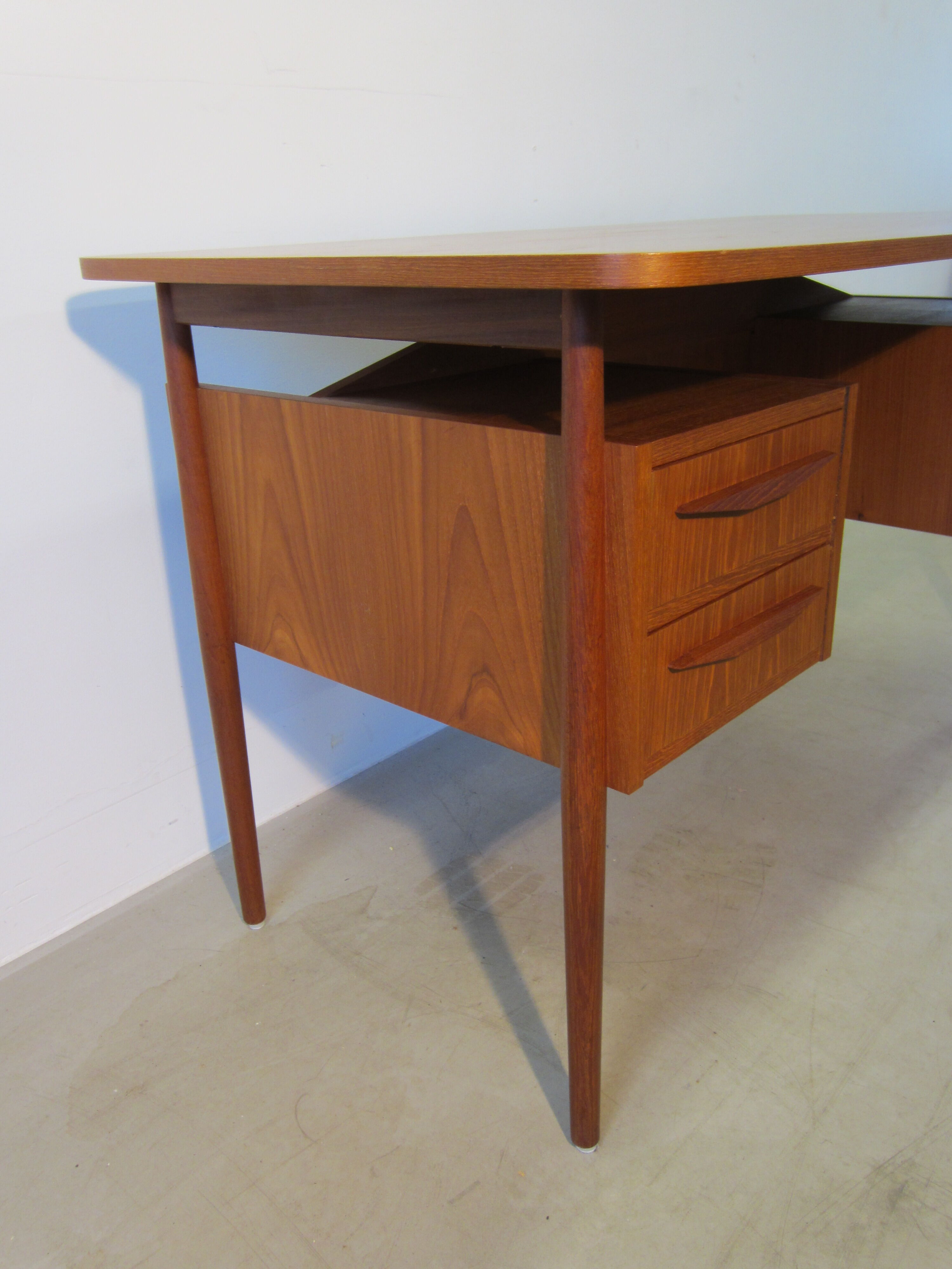 Scandinavian teak desk by Gunnar Nielsen Tibergaard, Denmark