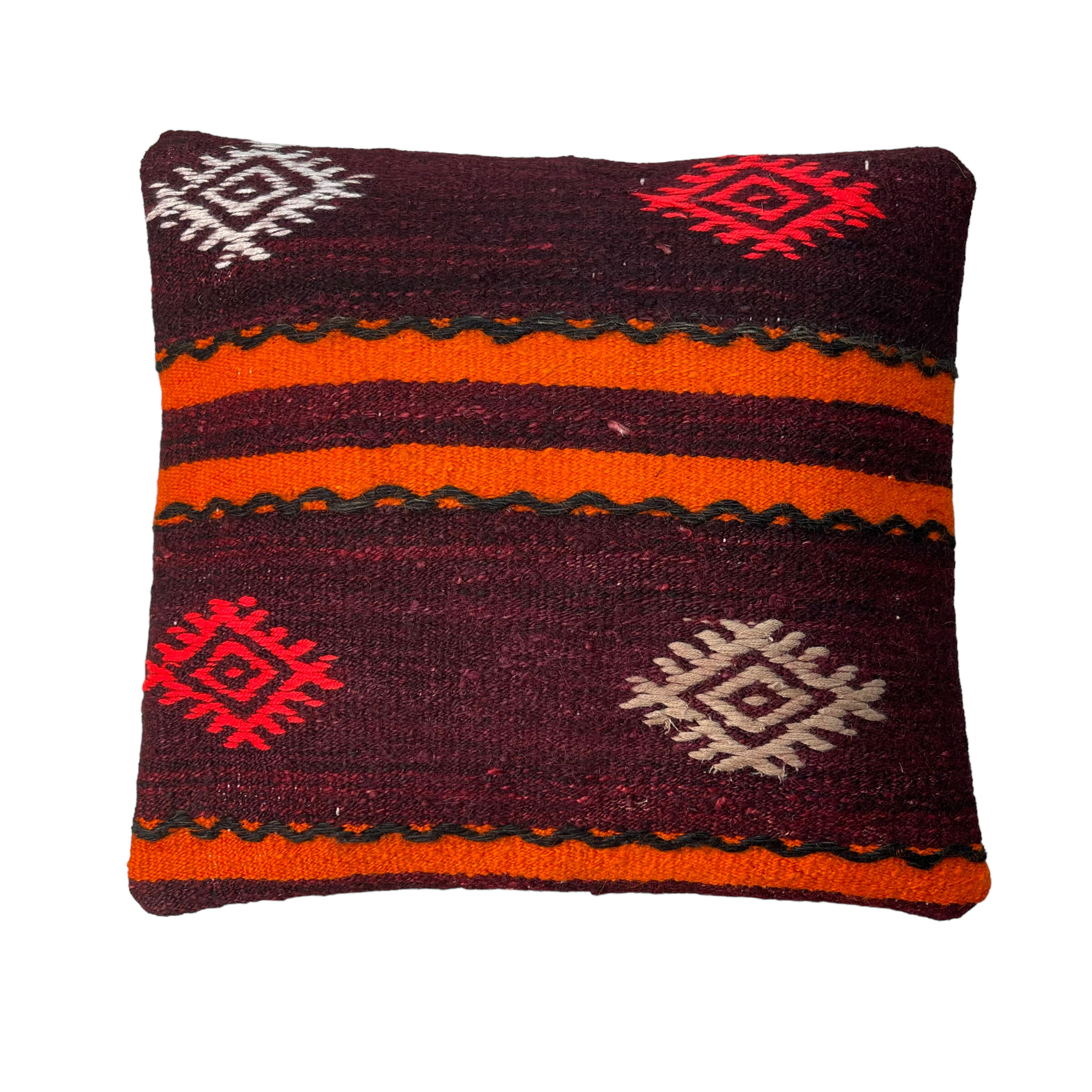 Vintage turkish kilim cushion cover 40x40cm