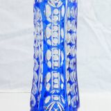 Crystal blue crystal vase from