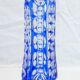 Crystal blue crystal vase from