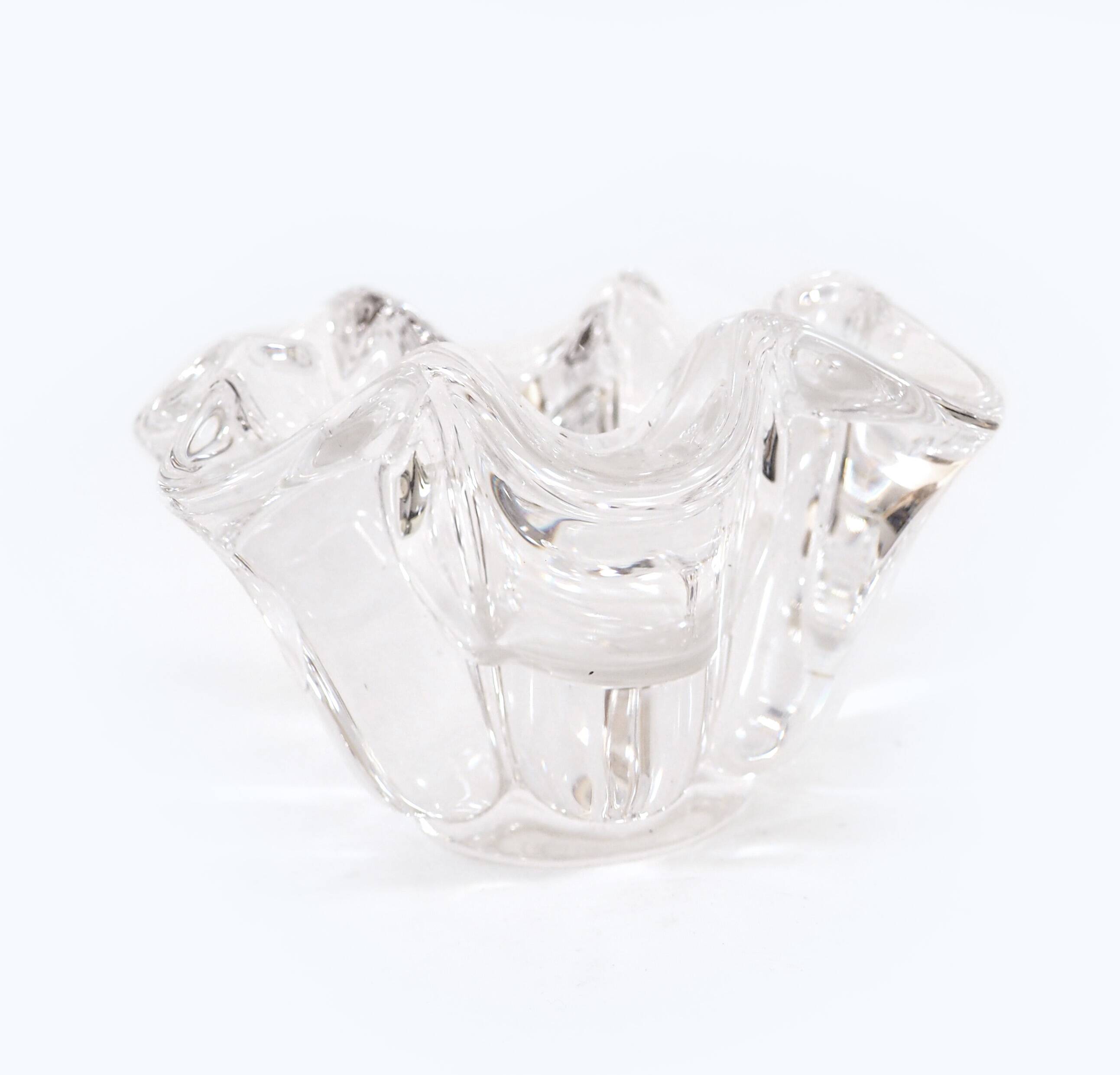 Small crystal ashtray or candle holder