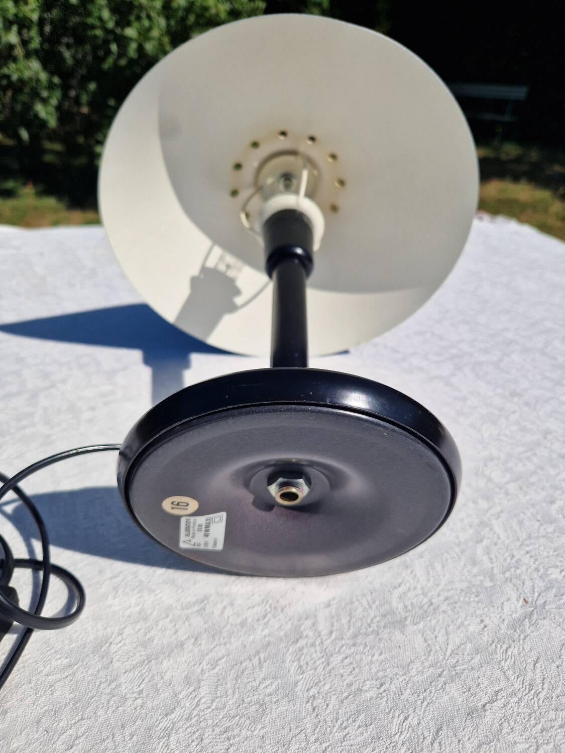 Lampe de bureau champignon Aluminor, années 80