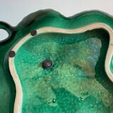 Vintage Glazed Ceramic Barbotine Dish