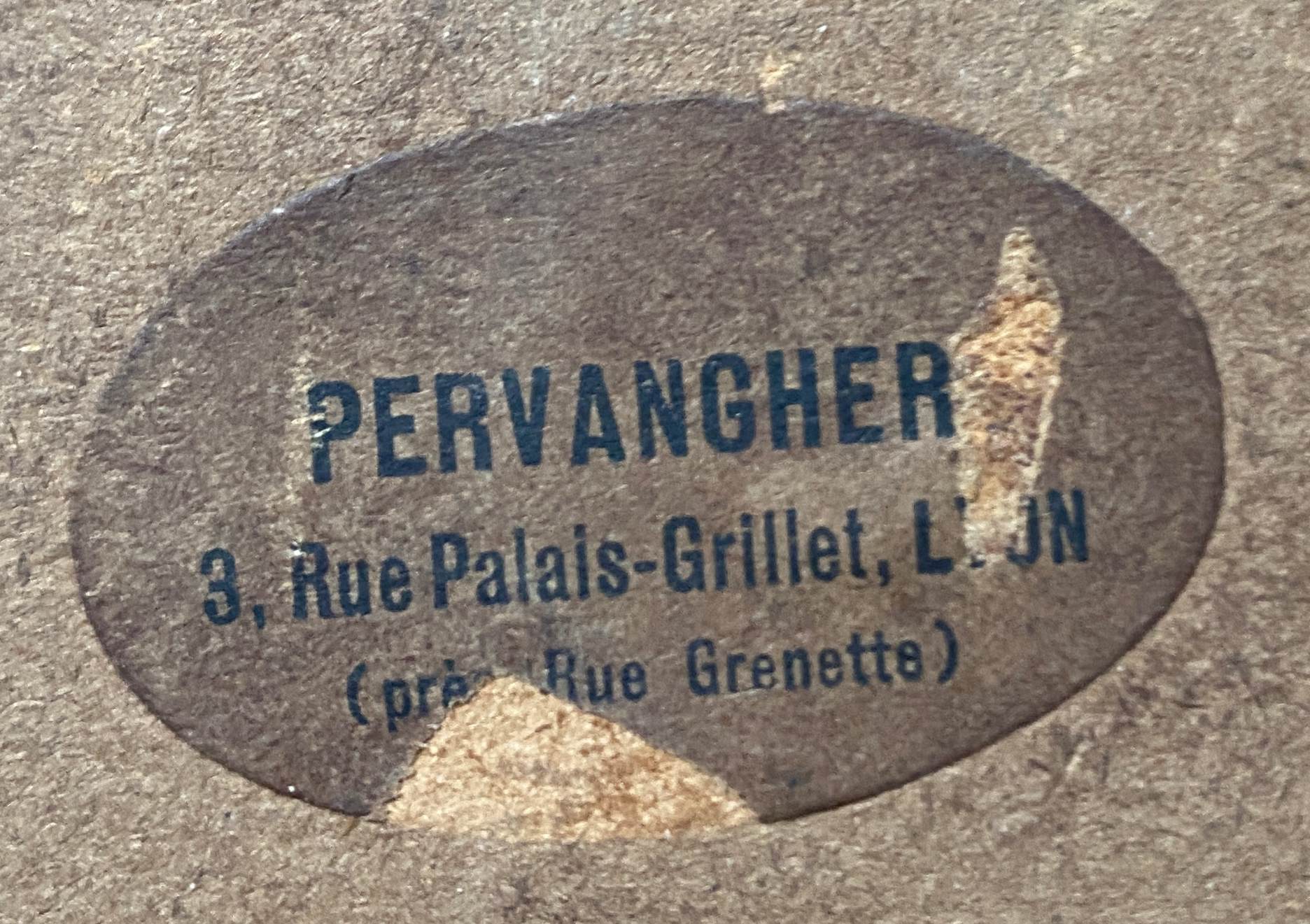 Watercolor painting "Path in the woods" signed + frame early twentieth century