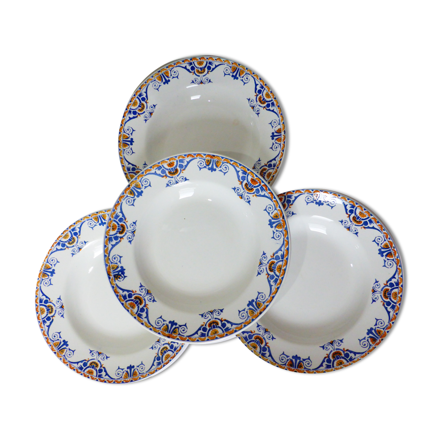 4 vintage hollow plates from the Moulin des Loups and Hamage model St Gast 220519