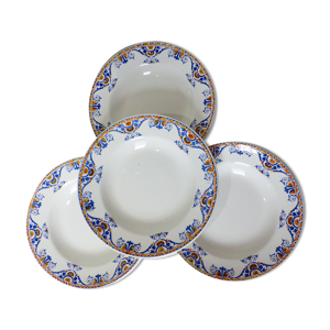 4 assiettes creuses vintage du