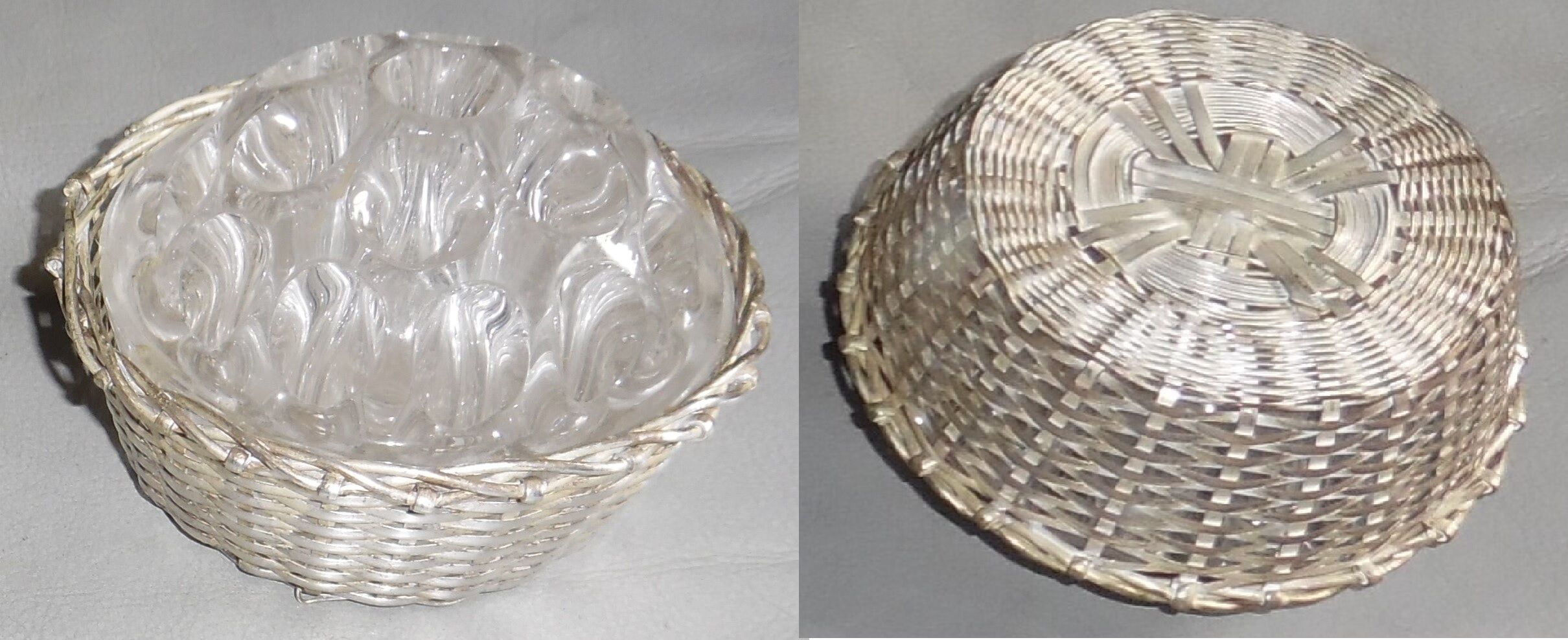 Flower picks on basket base