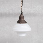 Suspension française opaline et laiton