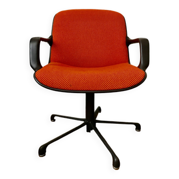 Vintage orange office chairs for Comforto 1980
