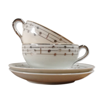 Paire de tasses japonaise en porcelaine fine