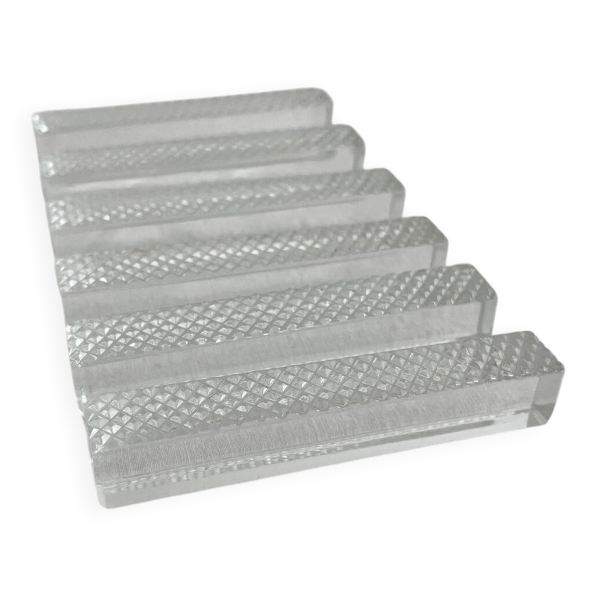 6 crystal knife rests with diamond point