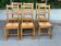 6 Baumann Scandinavian chairs in solid wood and straw