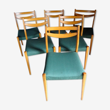 Series of 6 Scandinavian chairs