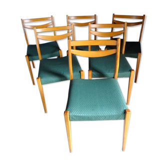 Series of 6 Scandinavian chairs