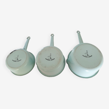 Leroux chicory pans, vintage collection objects
