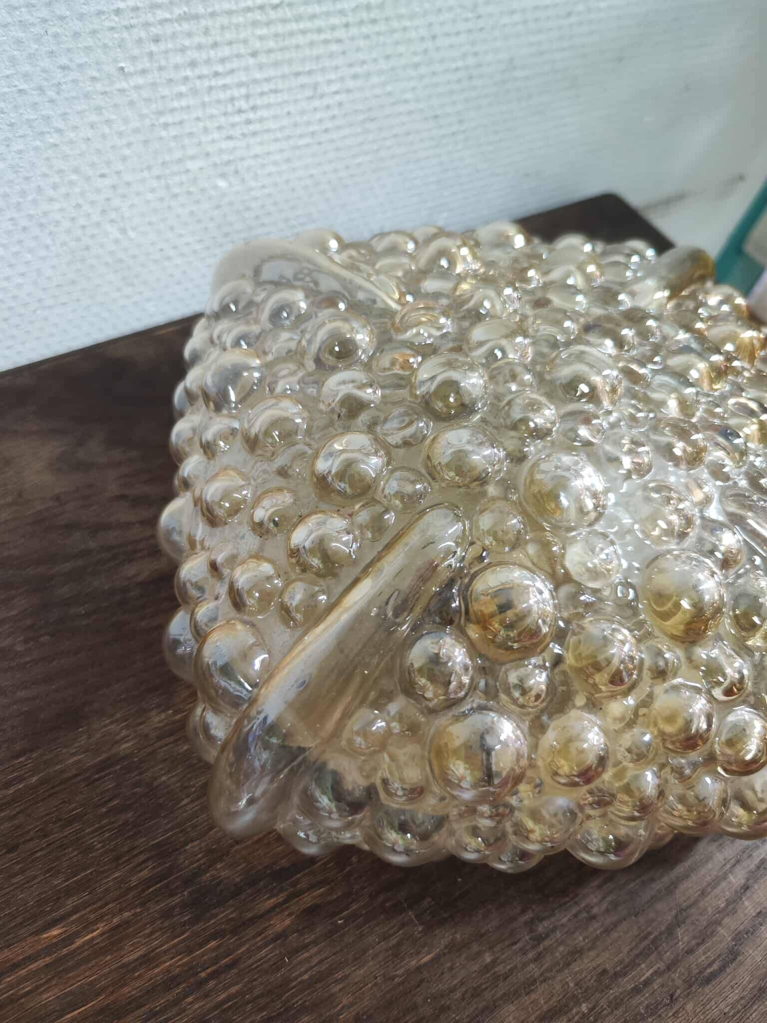 Amber bubble glass lamp, wall lamp or table lamp