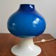 Lampe scandinave Hans-Agne Jakobsson verre bleu 60s