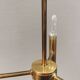 Chandelier with 3 light sources, made of metal and brass. 1960-70s