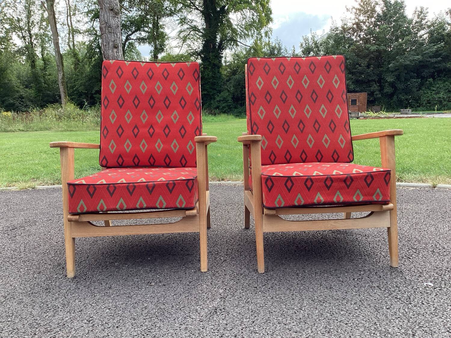 Vintage 70s Rosello deckchair