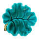 Empty cup pocket stylized leaf green ceramic enamelled verceram 1930 to 1940 n°4550