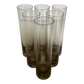 Six vases soliflores bulles style Kosta Boda