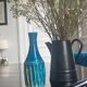 Vase vintage scandinave bleu