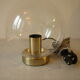 Lamp luminaire globe ball transparent glass base brass deco office living room